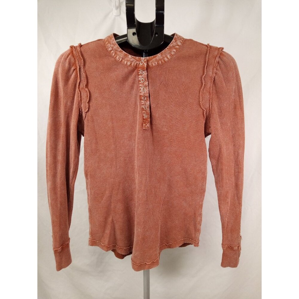 Design 365 Women's Orange Long Sleeve Top/Tee Size Small